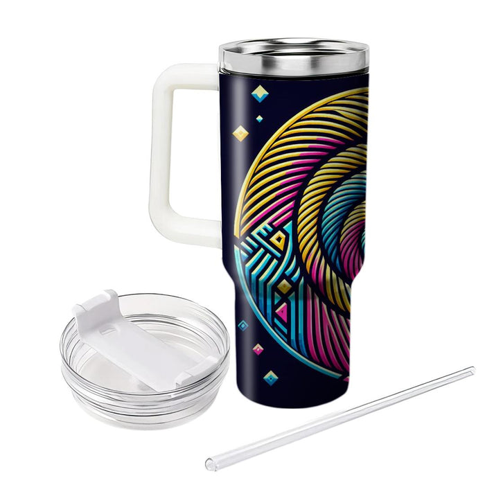 Vibrant Vortex  Tumblers With Lids