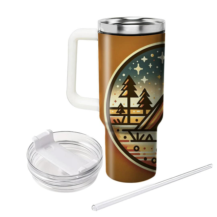 Vintage Camp Scene  Unique Tumblers