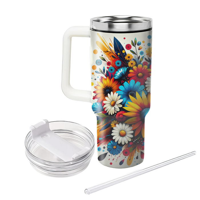 Floral Fantasy Burst  Custom Tumblers