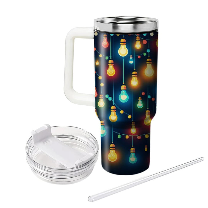 Vibrant Festival Lights  Tumblers With Lids