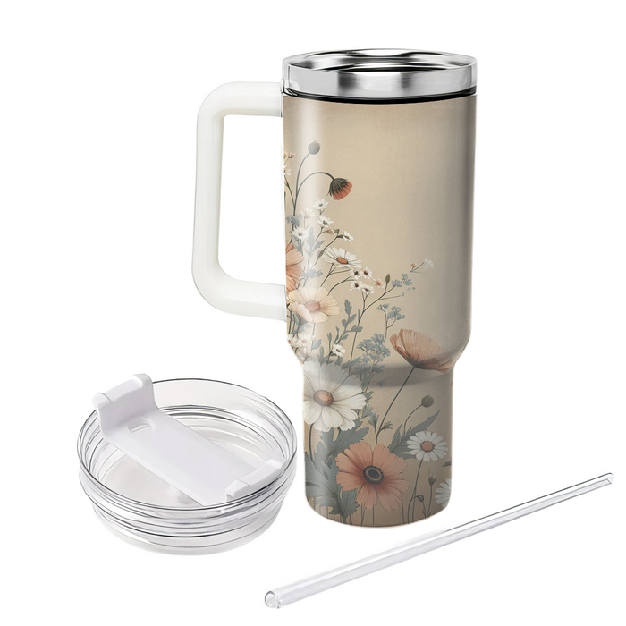 Rustic Wildflower Charm  Travel Tumblers