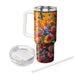 Vibrant Flower Carnival  Tumbler Cups