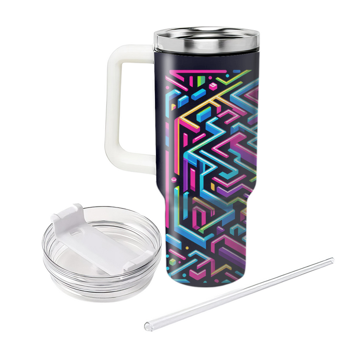 Technicolor Maze  Custom Tumblers