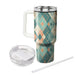 Retro Pastel Argyle  Travel Tumblers