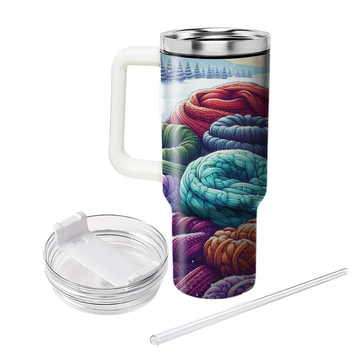 Winter Cozy Scarf  Tumblers With Lids