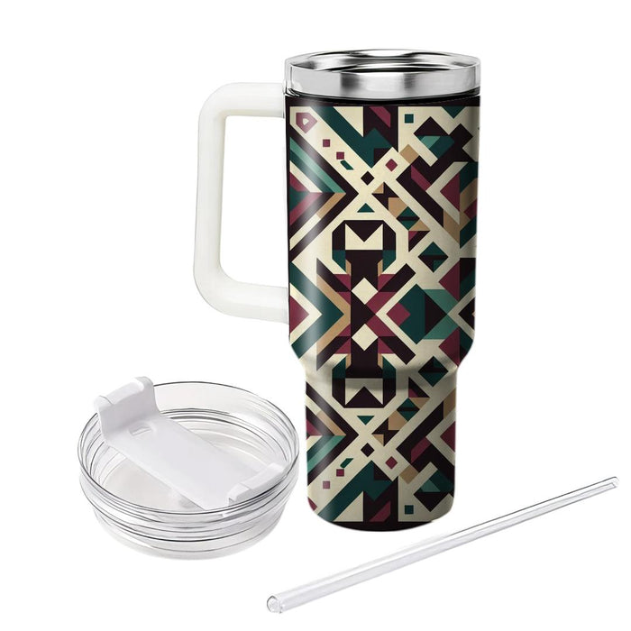 Aztec Inspired Triangle  Personalized Tumblers