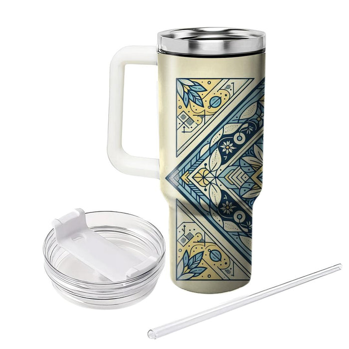 Floral Diamond Breeze  Travel Tumblers