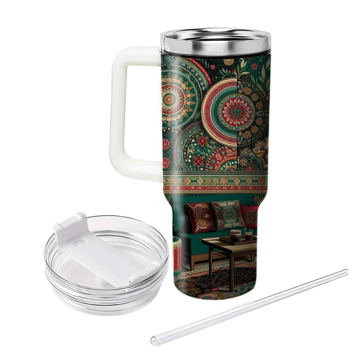 Vibrant Threads - A Cultural Tapestry  Tumbler Cups