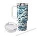 Stylized Ocean Waves Decorative Tumblers