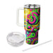 Funky Dots And Swirls  Tumblers With Lids