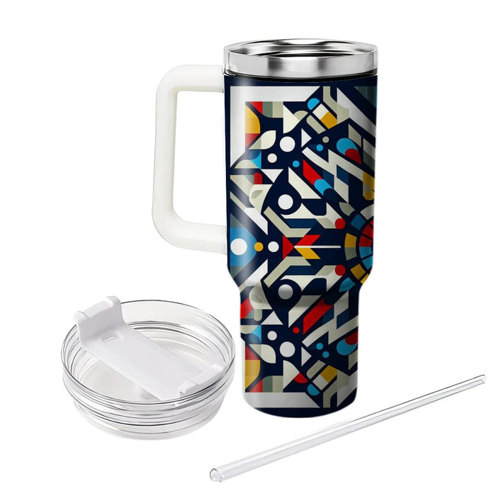 Geometric Color Burst  Tumbler Cups