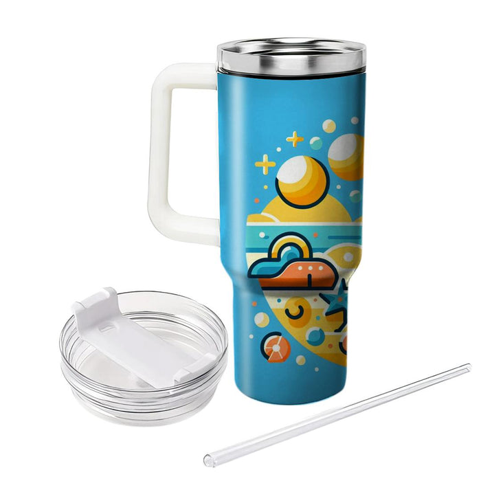 Sunny Day At The Beach  Personalized Tumblers