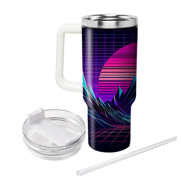 Synthwave Mountains  Custom Tumblers