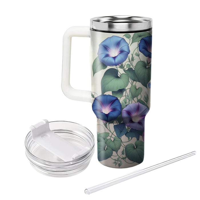 Whimsical Morning Glory  Unique Tumblers