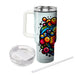 Bright Rainbow Circles  Travel Tumblers