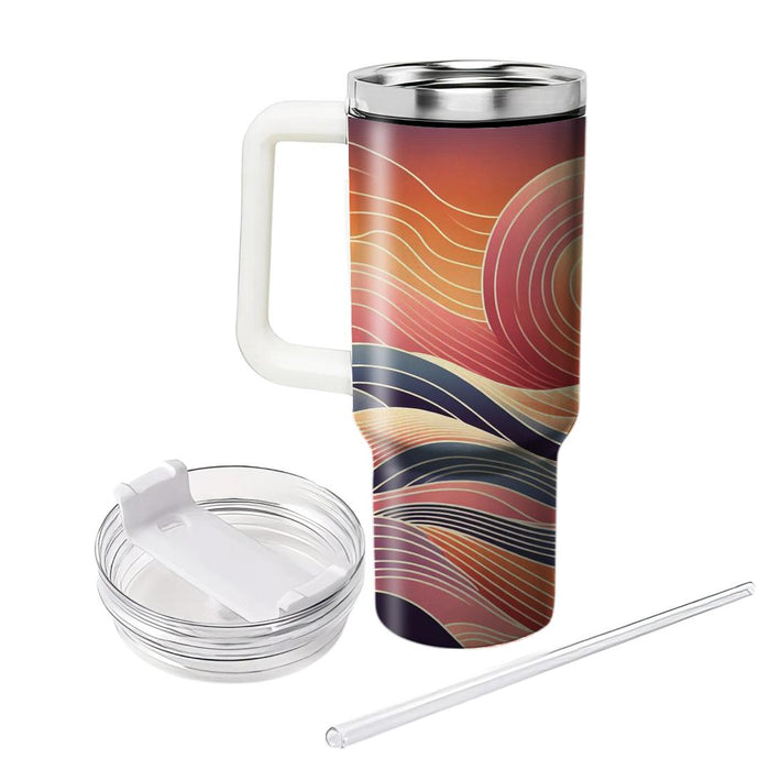 Sunset Wave Patterns  Decorative Tumblers