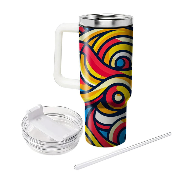 Bold Spiral Lines  Travel Tumblers