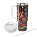 Abstract Global Celebration Tumblers With Lids