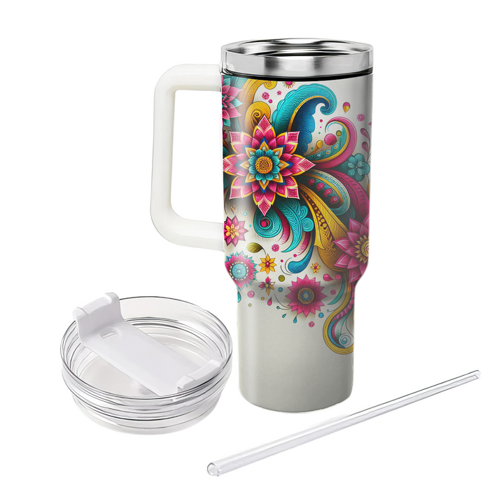 Floral Fiesta - Cultural Blossoms  Tumbler Cups