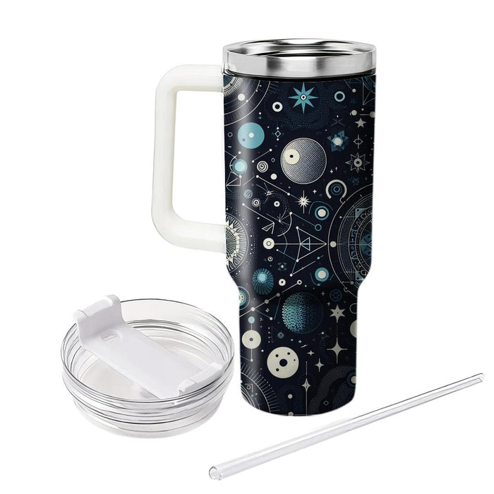 Geometric Galaxy Nexus  Tumblers With Lids