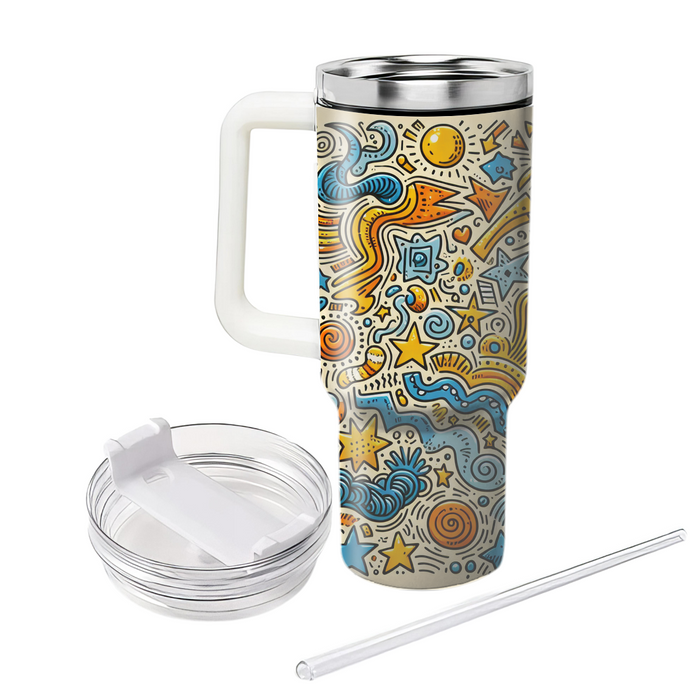 Abstract Doodle  Tumbler Cups