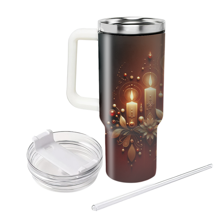 Candlelight Glow - A Cozy Festival  Travel Tumblers