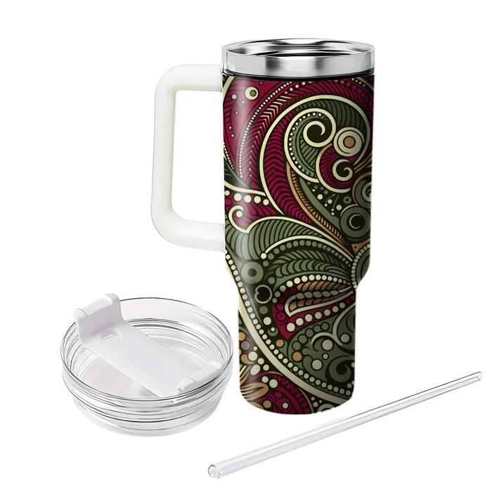 Retro Paisley Delight  Tumblers With Lids