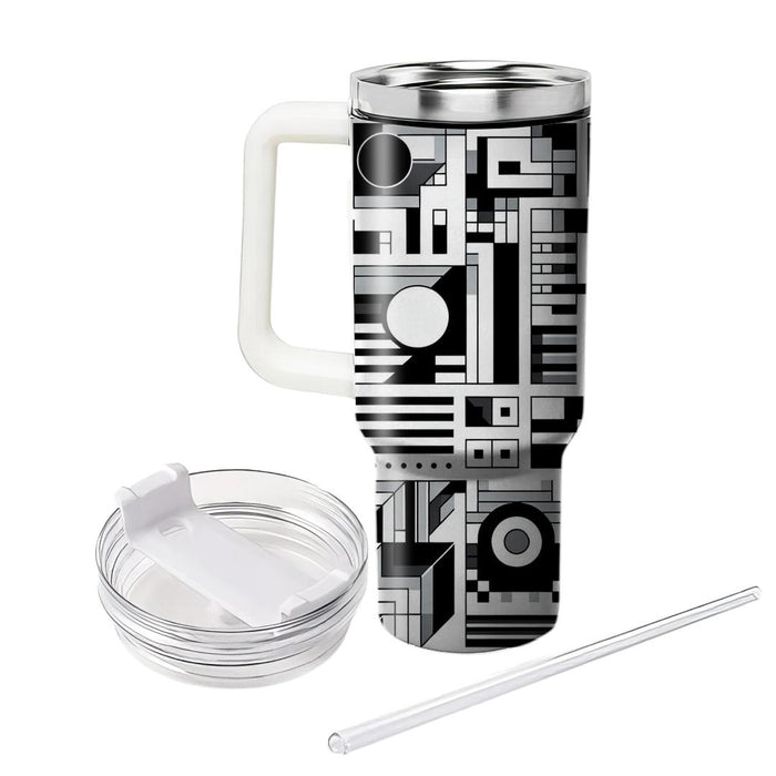 Abstract Black And White  Insulated Tumblers