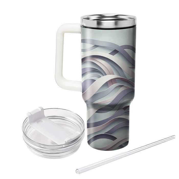 Twisting Ribbon Design  Tumblers With Lids