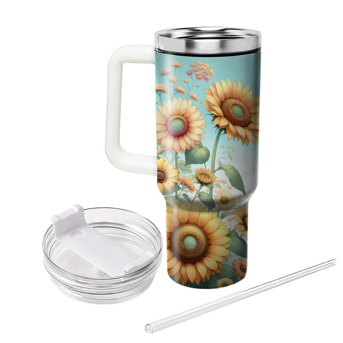 Whimsical Sunflower Garden  Insulated Tumblers