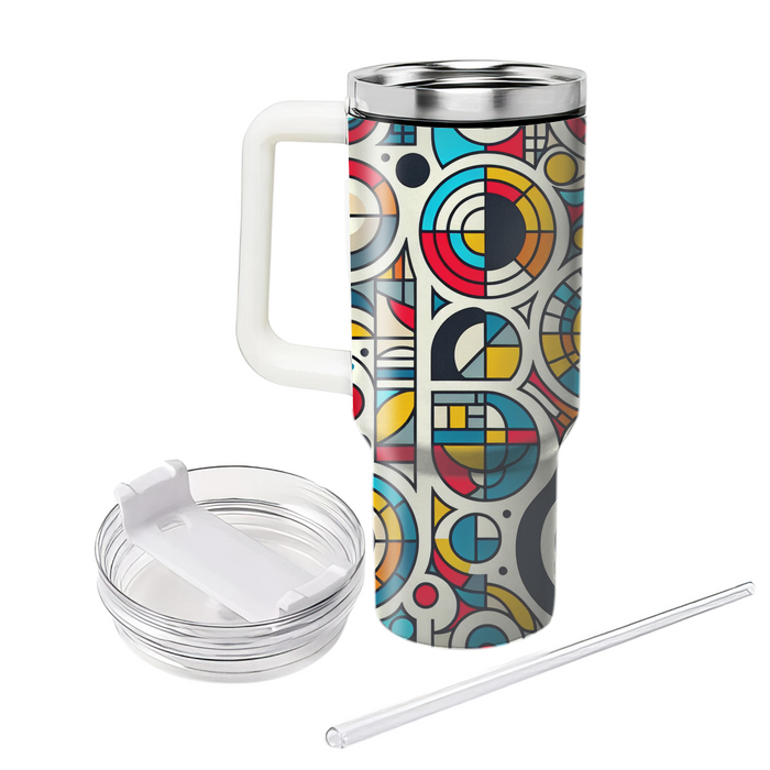 Abstract Mosaic Circle  Insulated Tumblers