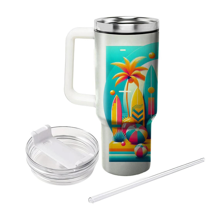 Vintage 80s Beach Party  Travel Tumblers