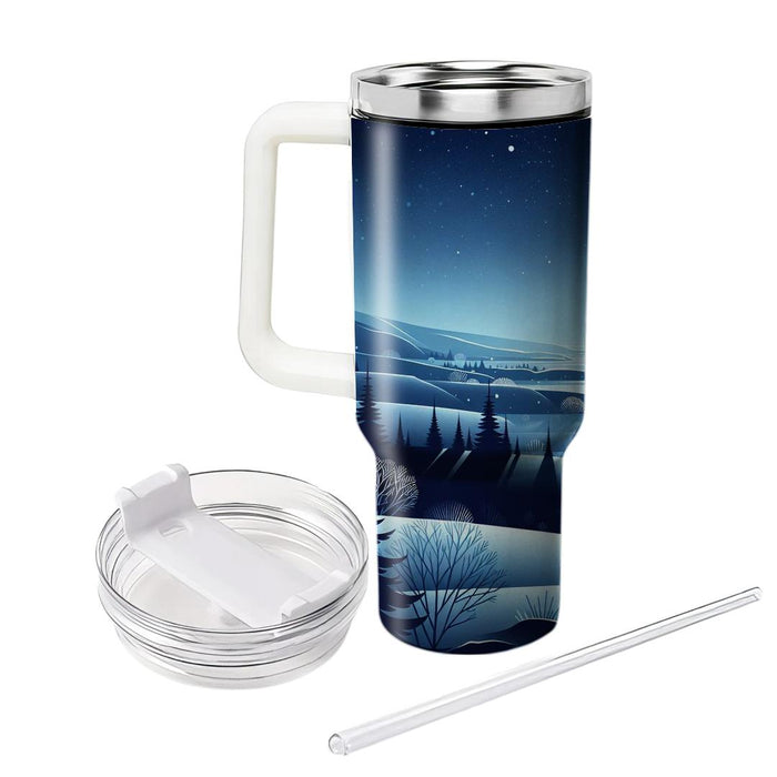 Winter Midnight Tundra  Custom Tumblers