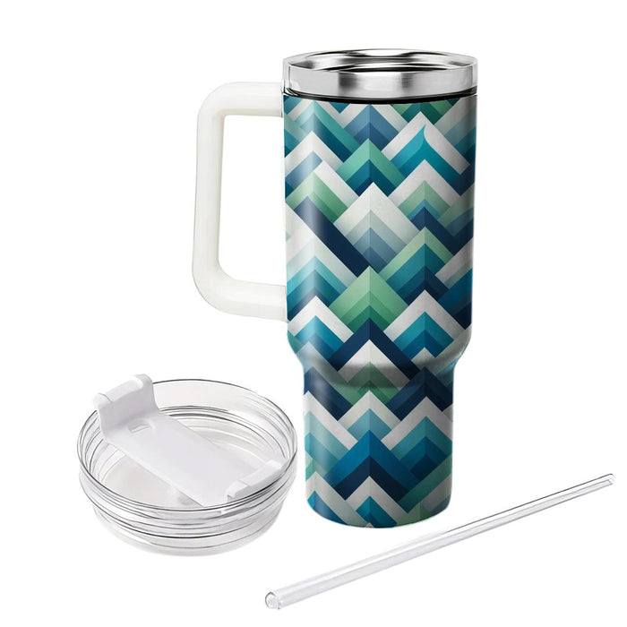 Triangular Mosaic Wave  Decorative Tumblers