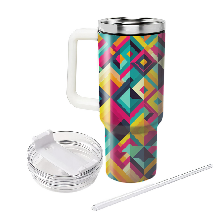 Bold Triangle Mosaic  Unique Tumblers