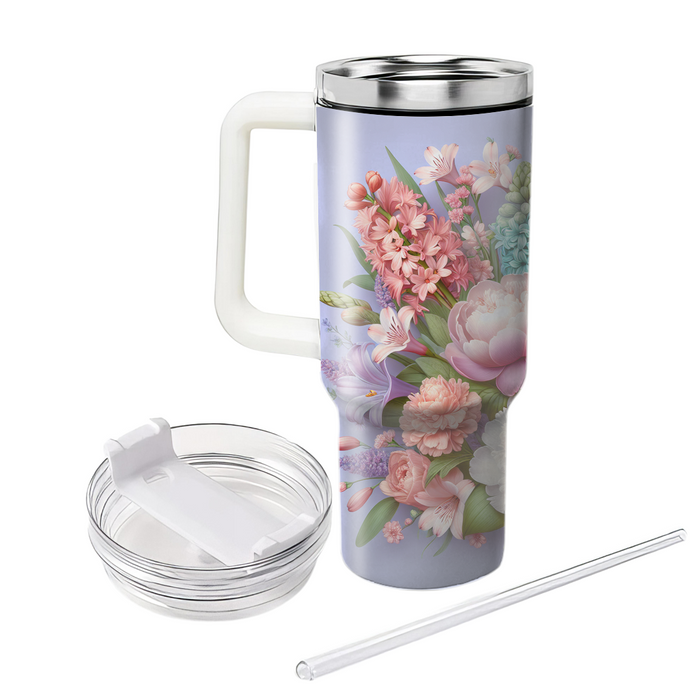 Spring Floral Harmony  Personalized Tumblers