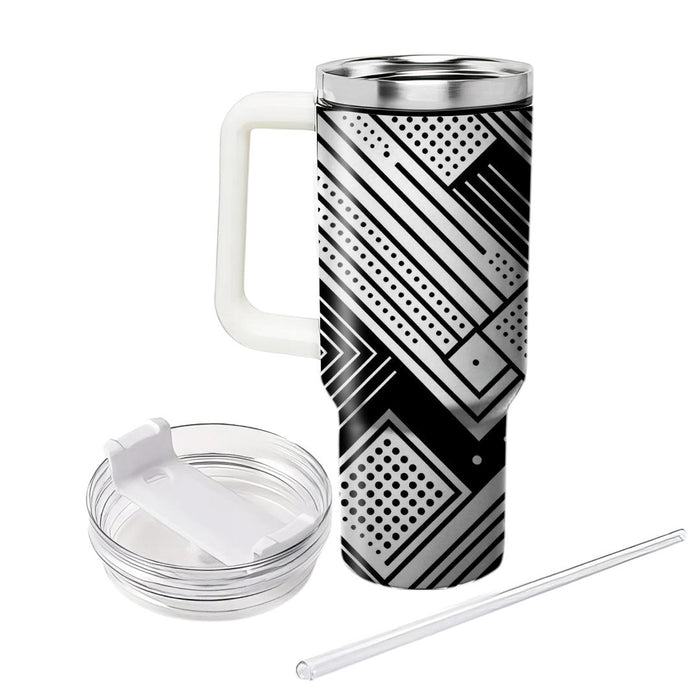 Sophisticated Linear Design  Personalized Tumblers