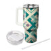 Retro Grid Pattern  Personalized Tumblers