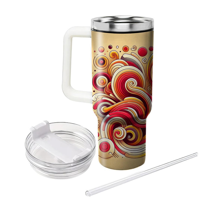 Retro Mod Swirls  Tumbler Cups