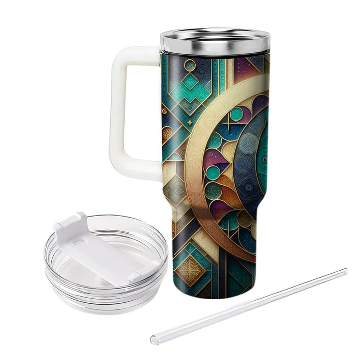 Geometric Shadows - An Abstract Eid Celebration  Tumblers With Lids