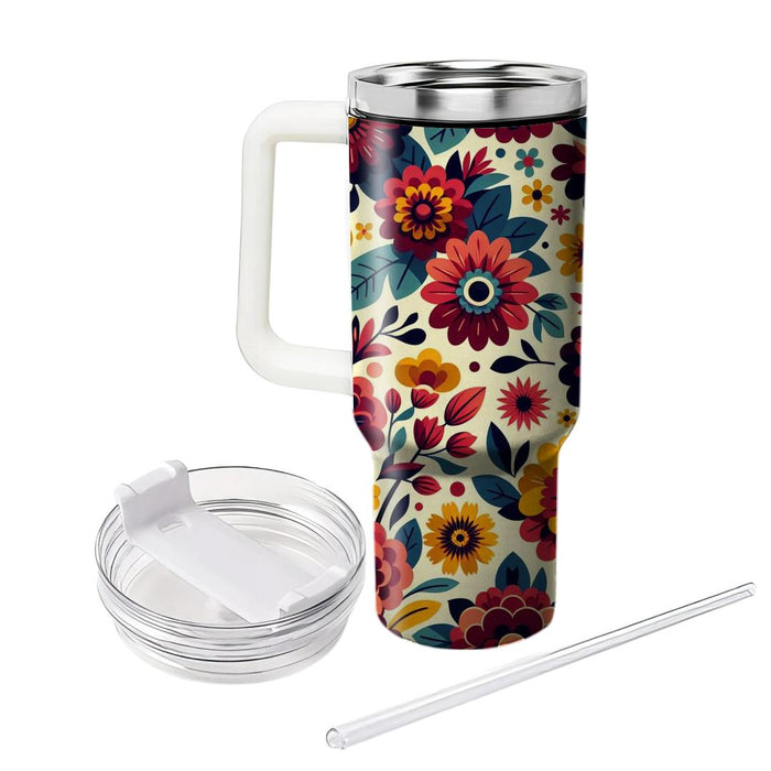 Bold Floral Bouquets  Insulated Tumblers