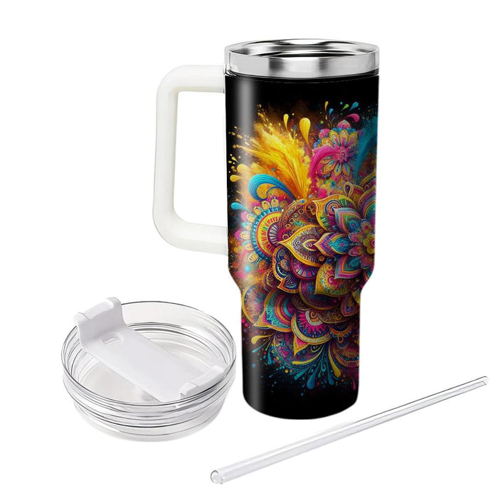 Unity Through Color - A Holi Festival  Tumblers With Lids