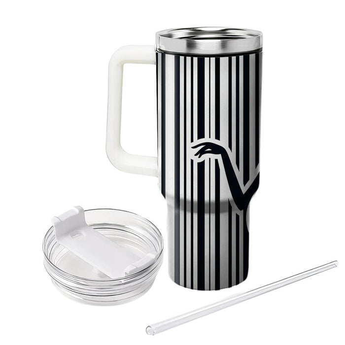 Chic Vertical Stripes  Decorative Tumblers