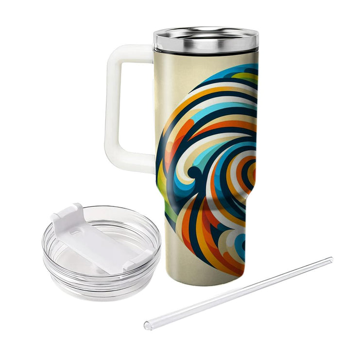 Geometric Swirl Pattern  Travel Tumblers