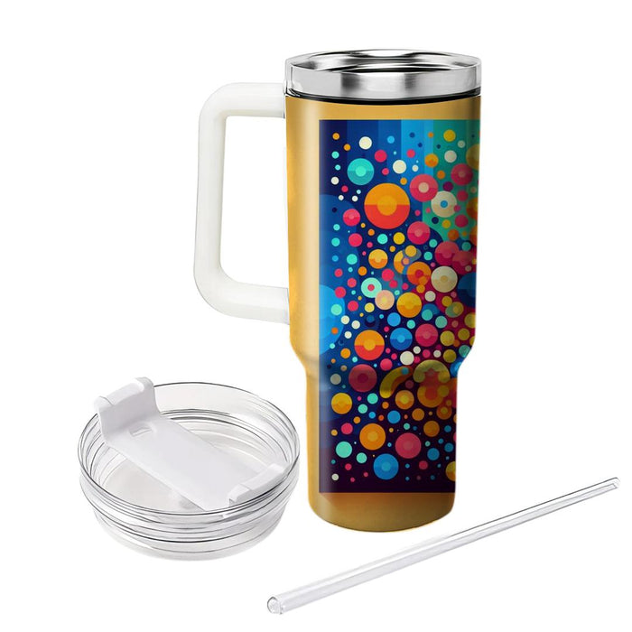 Whimsical Colorful Dots  Tumbler Cups