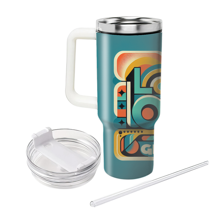 Bold Retro Typography  Unique Tumblers