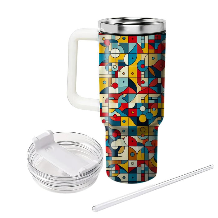 Vibrant Mosaic Pattern  Personalized Tumblers