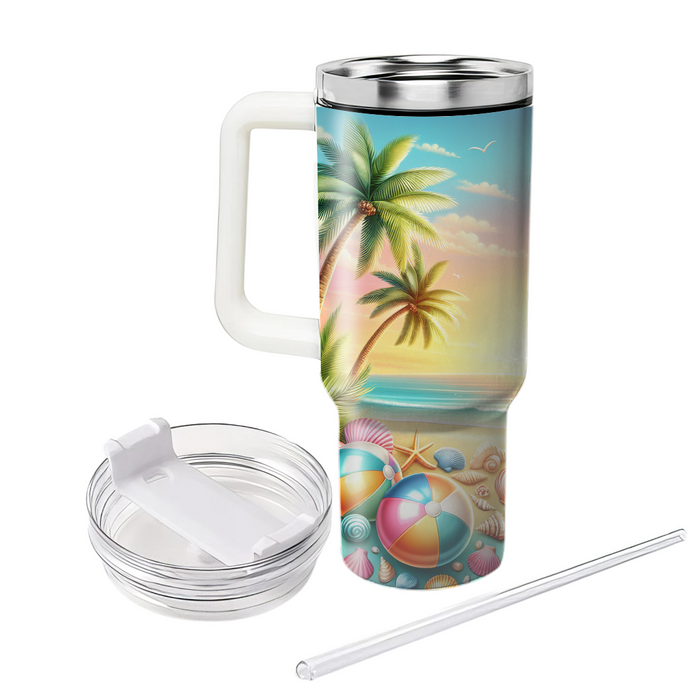 Tropical Retreat - International Beach Day  Decorative Tumblers