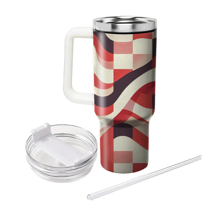 Retro Gingham Check  Custom Tumblers