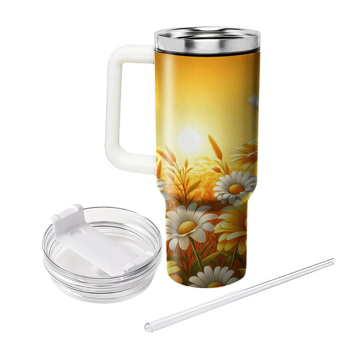 Vintage Sunshine Daisies  Travel Tumblers